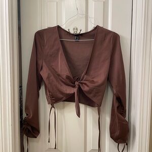 Forever 21 US M woman’s long sleeve shirt dark brown